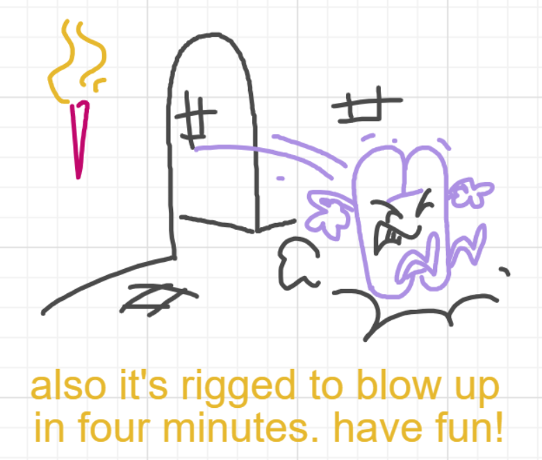 A panel from I've Been Everywhere, Man, episode nine of the Board Boards object show by Furretwalk/WalkingFurret.